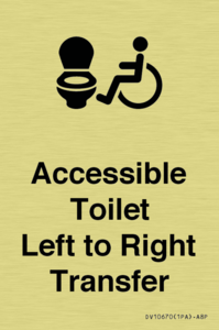 Accessible Toilet with Left to Right Transfer